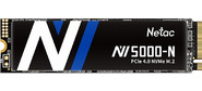 Netac SSD NV5000-N 2TB PCIe 4 x4 M.2 2280 NVMe 3D NAND,  R / W up to 4800 / 4400MB / s,  TBW 1280TB,  without heat sink