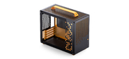 Корпус без блока питания / Корпус JONSBO Jonsplus Z20 Orange / Black MATX без БП, боковая панель из закаленного стекла, mini-ITX, micro-ATX, черно-оранжевый