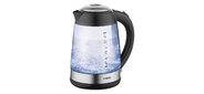 Чайник электрический Hyundai HYK-G3803 1.7л. 2200Вт черный / серебристый  (корпус: стекло)