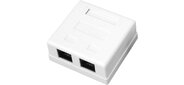 Rexant  (03-0151) Розетка компьютерная 2-порта RJ-45 (8P8C),  категория 5е,  внешняя  (25шт)