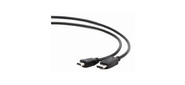 Cablexpert Кабель DisplayPort->HDMI,  5м,  20M / 19M,  черный,  экран,  пакет  (CC-DP-HDMI-5M)