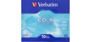 Диск CD-R 700МБ 52x Verbatim 43415 80min Slim (10шт. / уп.)