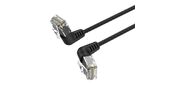 Патч-корд Vention прямой UTP cat.6a, RJ45 угол 90 - 3м. Черный