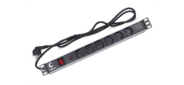Блок розеток CABEUS PDU-6P-F-2E 6 роз 16А 250V шнур 2м