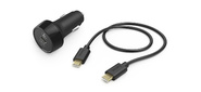 Автомобильное зар. / устр. Hama H-183327 3A PD+QC универсальное кабель USB Type C черный (00183327)