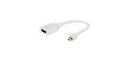 Переходник Cablexpert Переходник miniDisplayPort - DisplayPort, Cablexpert A-mDPM-DPF-001-W, 20M / 20F, длина 16см, белый, пакет {100}