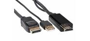 Кабель-переходник HDMI (M) +USB---> DP (M) 4K*60Hz 1.8M, VCOM <CG599AC-1.8M>