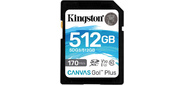 Флеш карта SD 512GB Kingston SDXC Class 10 UHS-I U3 V30 Canvas Go Plus 170MB / s