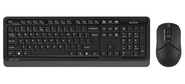 Клавиатура + мышь A4Tech Fstyler FG1012 клав:черный / серый мышь:черный USB беспроводная Multimedia