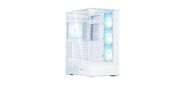 корпус ZALMAN P40 Prism Plus, ATX, WHITE, WINDOW, 3xCombo (3.5'' or 2.5"), 1xUSB TYPE-C, 2xUSB3.0, SIDE 3x120mm ARGB, REAR 1x120mm ARGB