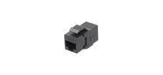 Hyperline CA2-KJ-C6-BK Проходной адаптер (coupler), RJ-45 (8P8C) формата Keystone Jack, категория 6, 4 пары, черный