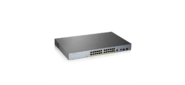 Zyxel GS1350-26HP,  24xGE PoE+,  2xCombo  (SFP / RJ-45),  бюджет PoE 375 Вт,  дальность передачи питания до 250 м,  автоперезагрузка PoE-портов,  повышенная защита от перенапряжений и электростатических разряд