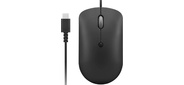 Мышь Lenovo 400 черный оптическая (2400dpi) USB-C (3but)