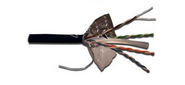 Кабель информационный Lanmaster LAN-6EFTP-WP-OUT кат.5е F / UTP общий экран 4X2X24AWG PVC внешний 305м черный