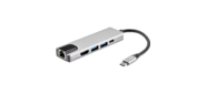 Адаптер USB 3.1 Type-Cm ->HDMI A (m) 4K@30Hz,  RJ45,  2XUSB3.0,  PD,  iOpen <ACU435M>