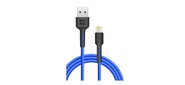 Defender USB кабель F181,  USB 2.0  (AM) - Apple Lightning  (M),  1метр,  2.4А,  нейлоновая оплетка,  синий.