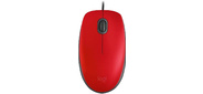 Мышь Logitech M110 красный / серый оптическая  (1000dpi) silent USB  (2but)