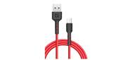 Defender Кабель F181,  USB 2.0  (AM) - microUSB 2.0  (BM),  1метр,  2.4А,  нейлоновая оплетка,  красный.