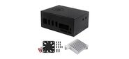 Корпус Orange pi 5 plus metal case + heatsink +fan,  Type 1