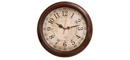 Часы настенные аналоговые Бюрократ WallC-R77P коричневый
