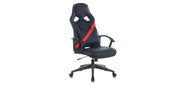 Кресло игровое Бюрократ ZOMBIE DRIVER черный / красный искусственная кожа с подголов. крестовина пластик