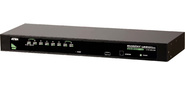 Переключатель Aten CS1308 1U 8-port PS / 2-USB KVM Switch  (клавиатура PS / 2&USB+мышь PS / 2&USB+VGA15pin)