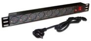 Блок розеток TWT  (TWT-PDU19-10A8P-1.8) 19" 8 шт.. 10A 250V. шнур питания 1.8 м