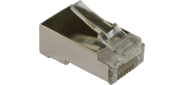 Коннектор RJ45 тип EZ, 8P8C, STP, Cat.5e, универсальный, со вставкой, покрытие 50 микрон, 100 шт.