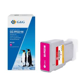Картридж струйный G&G GG-PFI321M пурпурный  (300мл) для Canon imagePROGRAF TM-250 / 255 / 350 / 355