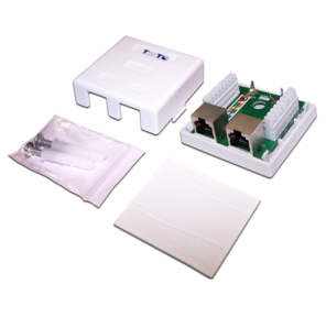Настенная розетка,  1 порт RJ-45 категории 5е,  STP,  белая