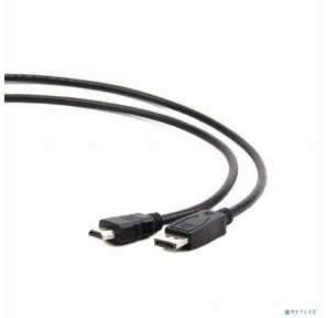 Кабель DisplayPort - HDMI,  20M / 19M,  однонаправленный конвертор сигнала с DisplayPort в HDMI,  4K@30Hz,  экран,  1.8 м,  черный [BXP-CC-DP-HDMI-018]