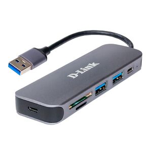 D-Link DUB-1325 / A1A Концентратор с 2 портами USB 3.0,  1 портом USB Type-C,  слотами для карт SD и microSD и разъемом USB 3.0