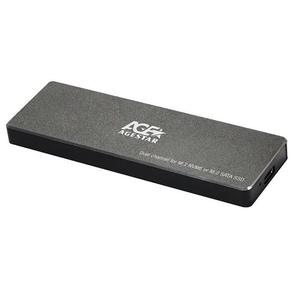 Внешний корпус SSD AgeStar 31UBVS6C NVMe / SATA USB 3.2 алюминий черный M2 2280 м