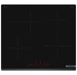 6 series, 60 см,  индукция,  1 зона расширения под гусятницу, скошенные края,  Perfect fry plus,  сенсорное управление,  черный