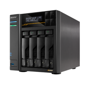 Платформа СХД ASUSTOR AS6804T 4 Bay  (Max.16) 4xM.2 2x5GLAN 2x10GLAN 16GB  (Max.64GB) DDR5 2xUSB-C 3xUSB
