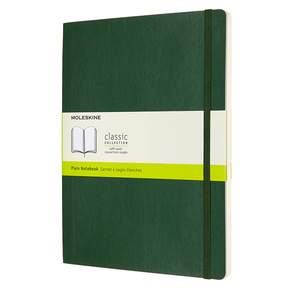 Блокнот Moleskine CLASSIC SOFT QP623K15 XLarge 190х250мм 192стр. нелинованный мягкая обложка зеленый