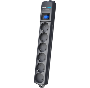 Surge protector Pilot S Max  (5 euros + 1GP),  15A / 3.5kVA,  automatic,  7 m,  graphite