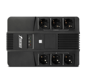 UPS POWERMAN Brick 600,  line-interactive,  600VA,  360W,  3 eurosockets with backup power,  3 eurosockets with surge protection RJ45  /  RJ11,  battery 12V 7Ah 1 pc.,  293mm x 202mm x 93mm,  4.5 kg.