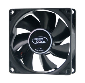 Вентилятор DEEPCOOL Xfan80 80x80x25мм  (240шт. / кор,  пит. от БП,  черный,  1800об / мин)  Color BOX