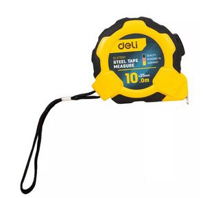 Измерительный и разметочный инструмент Deli Рулетка Deli DL3799  10м*25мм,  Автостоп,  ударопрочный корпус,  метрическая