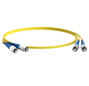 Hyperline FC-D2-9-FC / UR-FC / UR-H-1M-LSZH-YL Патч-корд волоконно-оптический  (шнур) SM 9 / 125  (OS2),  FC / UPC-FC / UPC,  2.0 мм,  duplex,  LSZH,  1 м