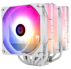 Кулер для процессора Thermalright Peerless Assassin 120 White ARGB,  высота 157 мм,  1550 об / мин,  26 дБА,  PWM,  белый,  ARBG подсветка