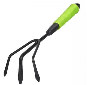 Рыхлитель садовый ручной трехзубый Deli DL580815  длина 30 см,  защита от ржавчины и коррозии,  противоскользящая рукоять