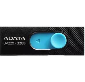 Флеш накопитель 32GB A-DATA UV220,  USB 2.0,  черный / голубой