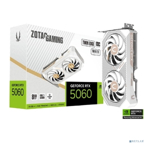 Видеокарта Zotac PCI-E 5.0 RTX 5060 TWIN EDGE OC WHITE ED NVIDIA GeForce RTX 5060 8Gb 128bit GDDR7 2527 / 28000 HDMIx1 DPx3 HDCP Ret