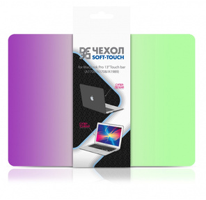 Накладка для ноутбука 13.3" DF MacCase-03 зеленый / фиолетовый твердый пластик  (DF MACCASE-03  (PURPLE+GREEN))