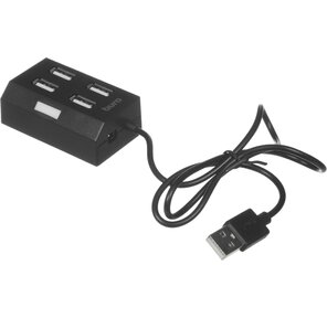 Разветвитель USB 2.0 Buro BU-HUB4-U2.0 4порт. черный