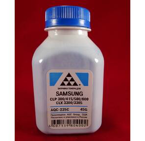 Тонер SAMSUNG CLP 300 / 315 / 320 / 325 / 360 / 415 / 500 / 510 / 600 / 610 / 660 / CLX3300 / 3305 Cyan,   (фл.45г.) AQC фас. Россия