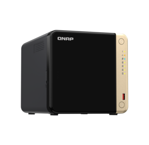 SMB QNAPTS-464-8G NAS 4 HDD trays,  4-core Intel Celeron N5105 / N5095 2.0-2.9 GHz,  8 GB RAM  (1 x 8 GB) up to 16 GB  (2 x 8GB),  2x2.5 Gigabit Ethernet ,  2xUSB 3.2 Gen 2  (10Gbps),  2xUSB 2.0 port,  1xHDMI,  2xM.2 PCIe Gen 3 x1 slots