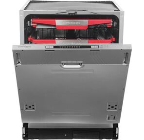 Полноразмерная,   60 см,  14 комплектов,  7 программ,  внутреннее освещение,  автоматическое открывание дверцы,  3 корзины,  луч на полу,  уровень шума 49 дБ,  А+++